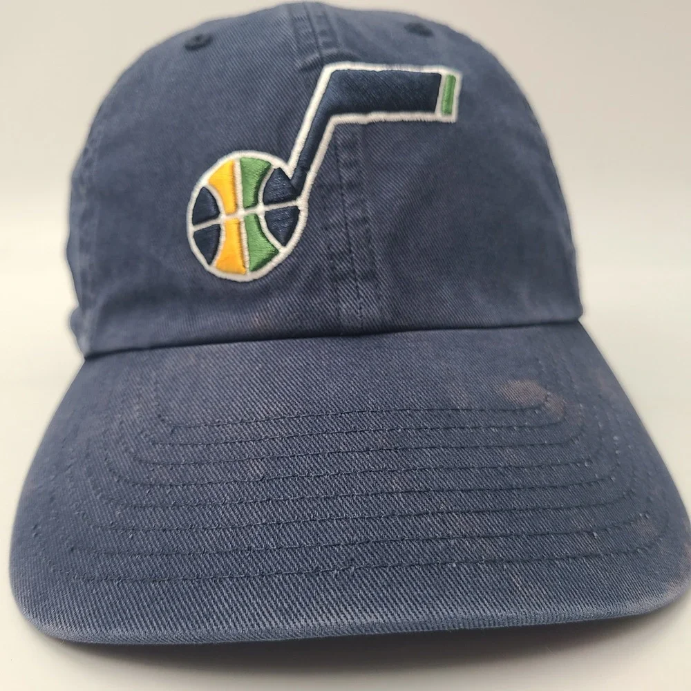 Utah Jazz Hat Strapback 47 Brand Clean Up Blue NBA Basketball Logo‎ Casual Men